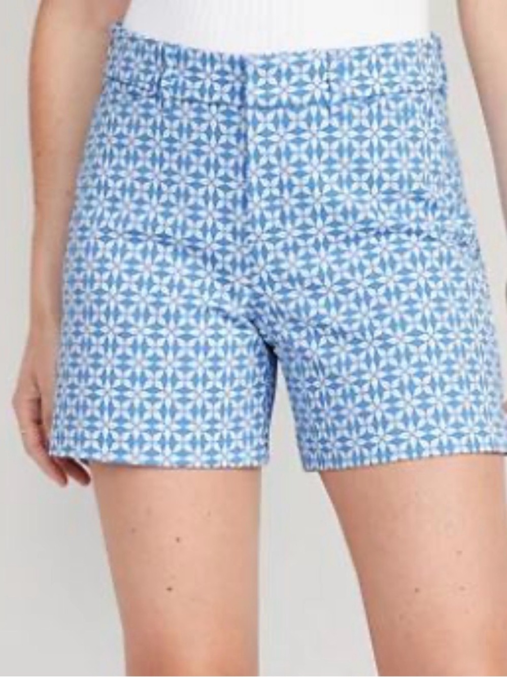 Old Navy Pixie high waist  Blue Geometric Print Shorts NWT 14